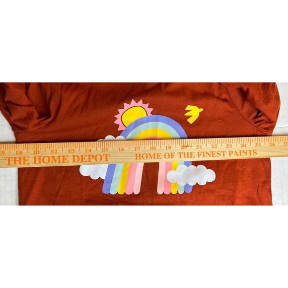 Cat & Jack Burnt Orange Rainbow Tee - Picture 7 of 9